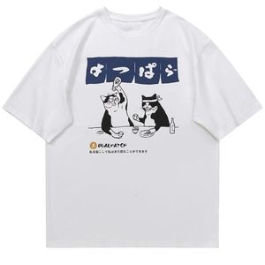 Harajuku T-shirt Japanese Cats